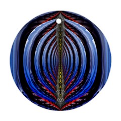 Illustration Robot Wave Rainbow Round Ornament (two Sides) by Mariart