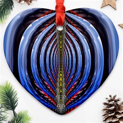 Illustration Robot Wave Rainbow Heart Ornament (two Sides) by Mariart