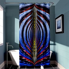 Illustration Robot Wave Rainbow Shower Curtain 36  X 72  (stall)  by Mariart