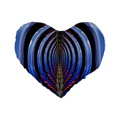 Illustration Robot Wave Rainbow Standard 16  Premium Flano Heart Shape Cushions by Mariart