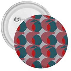 Pink Red Grey Three Art 3  Buttons by Mariart