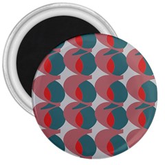 Pink Red Grey Three Art 3  Magnets by Mariart