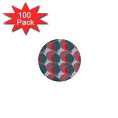 Pink Red Grey Three Art 1  Mini Buttons (100 Pack)  by Mariart