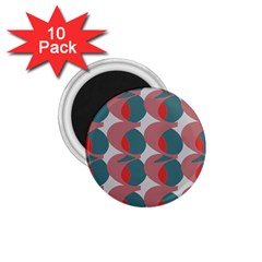 Pink Red Grey Three Art 1 75  Magnets (10 Pack)  by Mariart