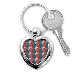 Pink Red Grey Three Art Key Chains (heart) 