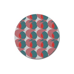 Pink Red Grey Three Art Magnet 3  (round) by Mariart