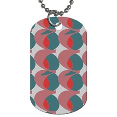 Pink Red Grey Three Art Dog Tag (one Side) by Mariart