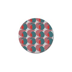 Pink Red Grey Three Art Golf Ball Marker (4 Pack)