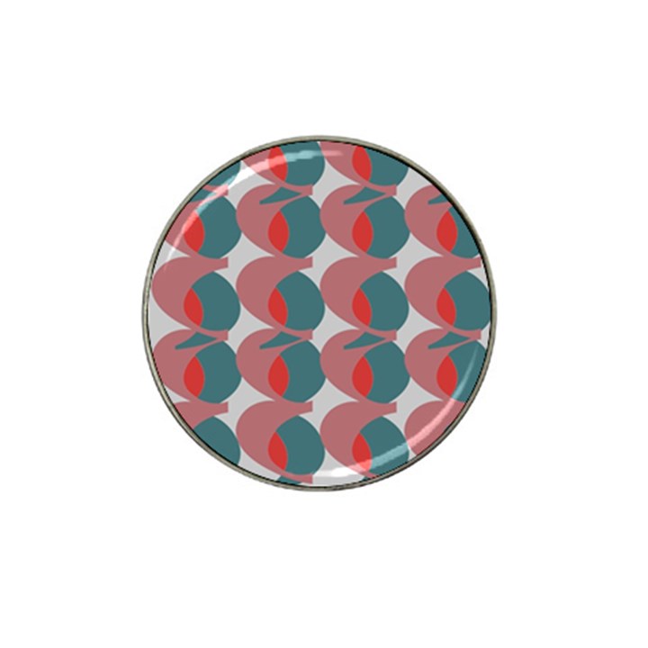 Pink Red Grey Three Art Hat Clip Ball Marker (4 pack)