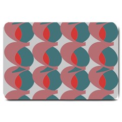 Pink Red Grey Three Art Large Doormat  by Mariart