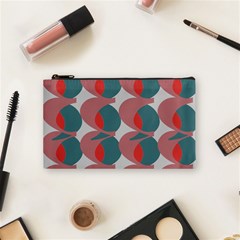 Pink Red Grey Three Art Cosmetic Bag (small)  by Mariart