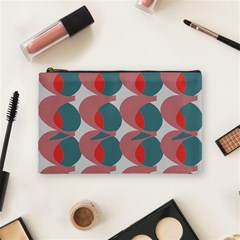 Pink Red Grey Three Art Cosmetic Bag (medium)  by Mariart