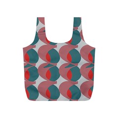 Pink Red Grey Three Art Full Print Recycle Bags (s)  by Mariart