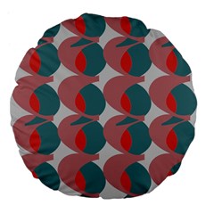 Pink Red Grey Three Art Large 18  Premium Flano Round Cushions