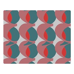 Pink Red Grey Three Art Double Sided Flano Blanket (large) 