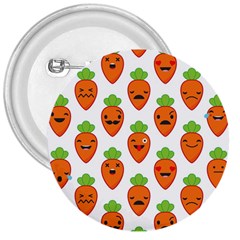 Seamless Background Carrots Emotions Illustration Face Smile Cry Cute Orange 3  Buttons