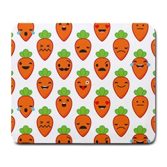 Seamless Background Carrots Emotions Illustration Face Smile Cry Cute Orange Large Mousepads