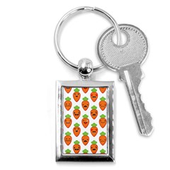 Seamless Background Carrots Emotions Illustration Face Smile Cry Cute Orange Key Chains (rectangle) 