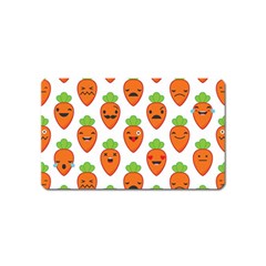 Seamless Background Carrots Emotions Illustration Face Smile Cry Cute Orange Magnet (name Card) by Mariart