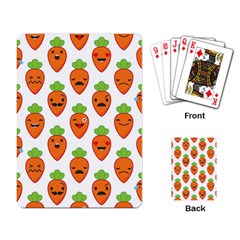 Seamless Background Carrots Emotions Illustration Face Smile Cry Cute Orange Playing Card by Mariart