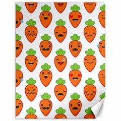 Seamless Background Carrots Emotions Illustration Face Smile Cry Cute Orange Canvas 12  X 16   by Mariart