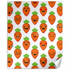 Seamless Background Carrots Emotions Illustration Face Smile Cry Cute Orange Canvas 16  X 20  