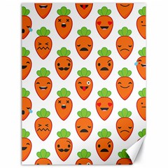 Seamless Background Carrots Emotions Illustration Face Smile Cry Cute Orange Canvas 18  X 24   by Mariart