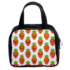 Seamless Background Carrots Emotions Illustration Face Smile Cry Cute Orange Classic Handbags (2 Sides) by Mariart