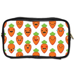 Seamless Background Carrots Emotions Illustration Face Smile Cry Cute Orange Toiletries Bags 2-side