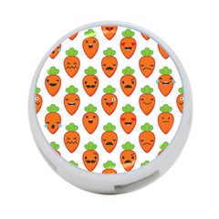 Seamless Background Carrots Emotions Illustration Face Smile Cry Cute Orange 4-port Usb Hub (one Side) by Mariart