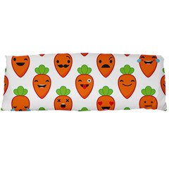 Seamless Background Carrots Emotions Illustration Face Smile Cry Cute Orange Body Pillow Case Dakimakura (two Sides) by Mariart