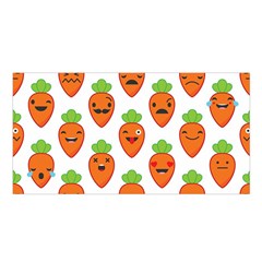 Seamless Background Carrots Emotions Illustration Face Smile Cry Cute Orange Satin Shawl by Mariart