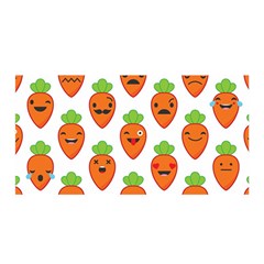 Seamless Background Carrots Emotions Illustration Face Smile Cry Cute Orange Satin Wrap by Mariart