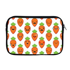 Seamless Background Carrots Emotions Illustration Face Smile Cry Cute Orange Apple Macbook Pro 17  Zipper Case by Mariart