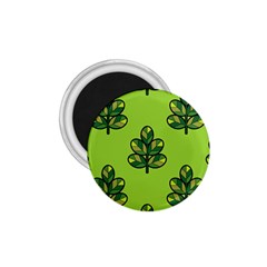 Seamless Background Green Leaves Black Outline 1 75  Magnets