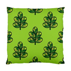 Seamless Background Green Leaves Black Outline Standard Cushion Case (one Side) by Mariart