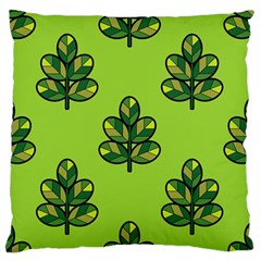 Seamless Background Green Leaves Black Outline Standard Flano Cushion Case (one Side) by Mariart