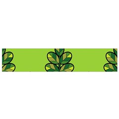 Seamless Background Green Leaves Black Outline Flano Scarf (small) by Mariart