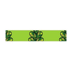 Seamless Background Green Leaves Black Outline Flano Scarf (mini) by Mariart