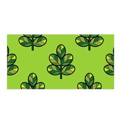 Seamless Background Green Leaves Black Outline Satin Wrap by Mariart