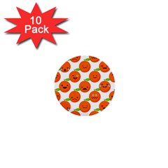 Seamless Background Orange Emotions Illustration Face Smile  Mask Fruits 1  Mini Buttons (10 Pack)  by Mariart