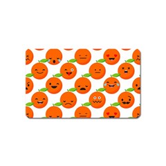 Seamless Background Orange Emotions Illustration Face Smile  Mask Fruits Magnet (name Card) by Mariart