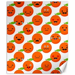 Seamless Background Orange Emotions Illustration Face Smile  Mask Fruits Canvas 20  X 24   by Mariart