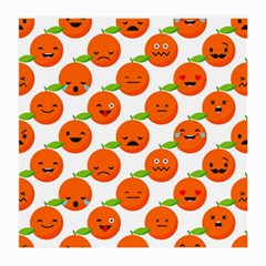 Seamless Background Orange Emotions Illustration Face Smile  Mask Fruits Medium Glasses Cloth (2-side) by Mariart