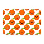 Seamless Background Orange Emotions Illustration Face Smile  Mask Fruits Plate Mats 18 x12  Plate Mat