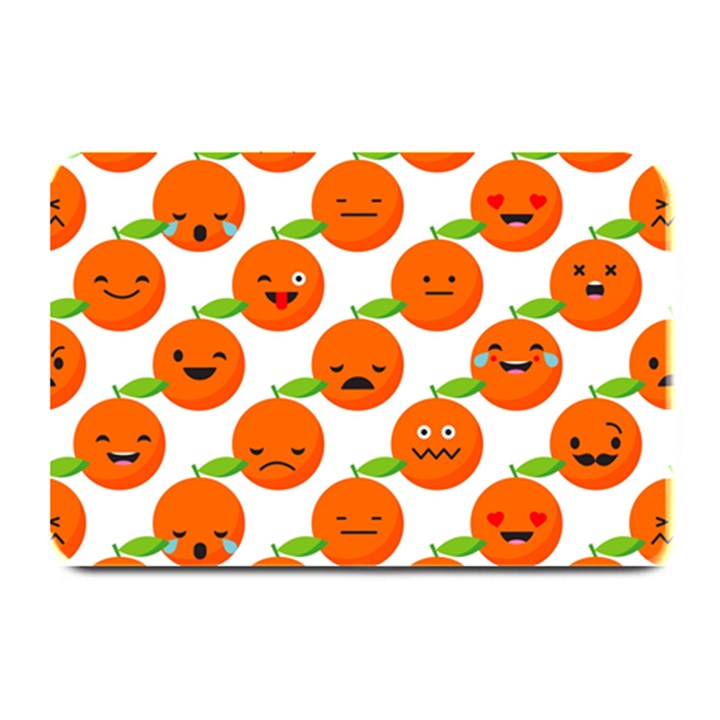 Seamless Background Orange Emotions Illustration Face Smile  Mask Fruits Plate Mats