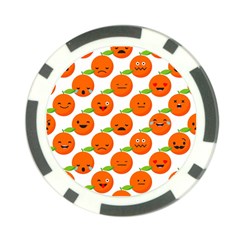 Seamless Background Orange Emotions Illustration Face Smile  Mask Fruits Poker Chip Card Guard by Mariart