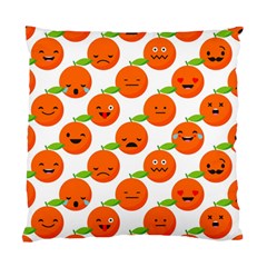 Seamless Background Orange Emotions Illustration Face Smile  Mask Fruits Standard Cushion Case (one Side)