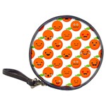 Seamless Background Orange Emotions Illustration Face Smile  Mask Fruits Classic 20-CD Wallets Front