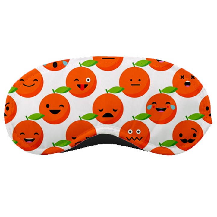 Seamless Background Orange Emotions Illustration Face Smile  Mask Fruits Sleeping Masks